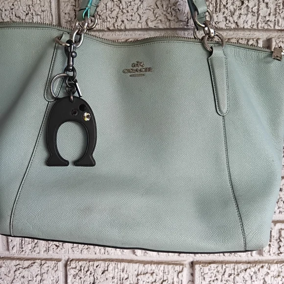 Coach Light Blue Leather Tote - Picture 2 of 16